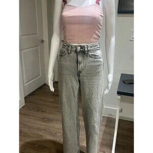 Women’s Gray Acid Wash High Rise Jeans